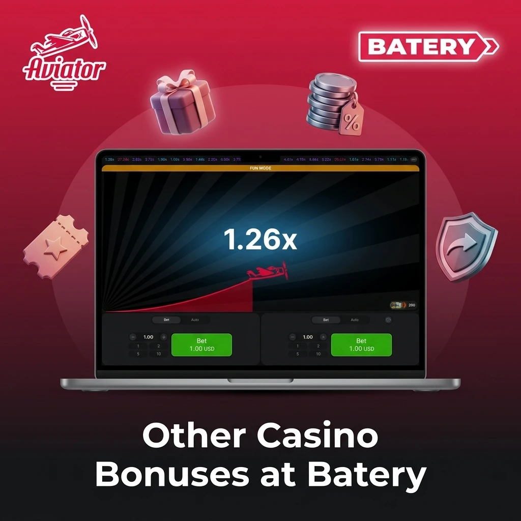 Batery casino bonuses including 2nd deposit, reload, cashback and free bets promotions for Indian players